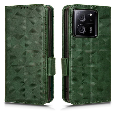 Funda de Cuero Cartera con Soporte Carcasa C05X para Xiaomi Mi 13T Pro 5G Verde