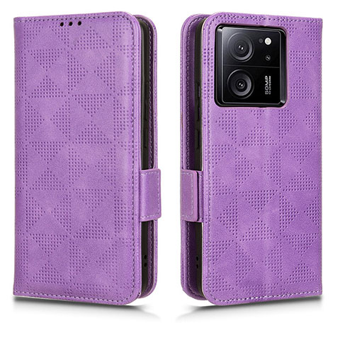 Funda de Cuero Cartera con Soporte Carcasa C05X para Xiaomi Redmi K60 Ultra 5G Morado