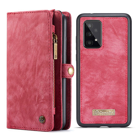 Funda de Cuero Cartera con Soporte Carcasa C06S para Samsung Galaxy A53 5G Rojo