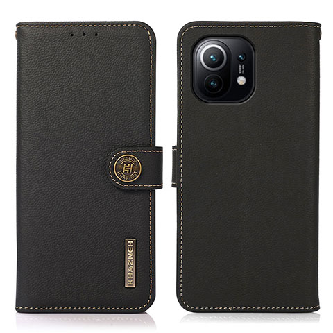 Funda de Cuero Cartera con Soporte Carcasa C07 para Xiaomi Mi 11 5G Negro