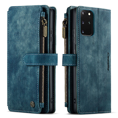 Funda de Cuero Cartera con Soporte Carcasa C07S para Samsung Galaxy S20 Plus Azul