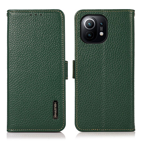 Funda de Cuero Cartera con Soporte Carcasa C08 para Xiaomi Mi 11 Lite 4G Verde