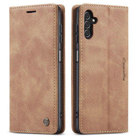 Funda de Cuero Cartera con Soporte Carcasa C10S para Samsung Galaxy A13 5G Marron Claro