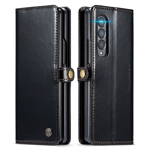 Funda de Cuero Cartera con Soporte Carcasa CS2 para Samsung Galaxy Z Fold4 5G Negro