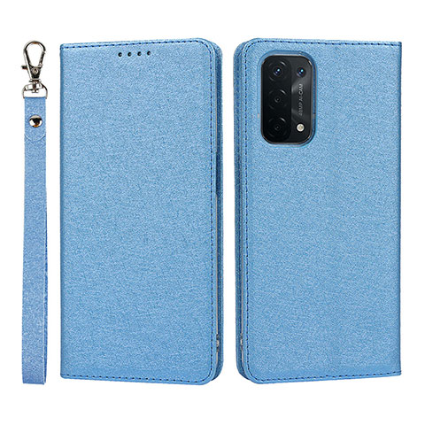 Funda de Cuero Cartera con Soporte Carcasa D01T para OnePlus Nord N200 5G Azul