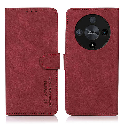 Funda de Cuero Cartera con Soporte Carcasa D01Y para Huawei Honor X9b 5G Rojo