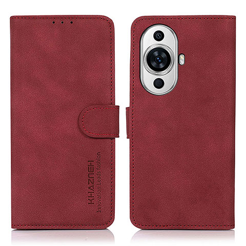 Funda de Cuero Cartera con Soporte Carcasa D01Y para Huawei Nova 11 Pro Rojo