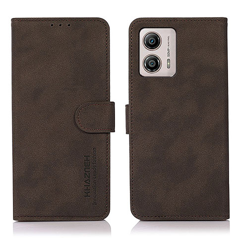 Funda de Cuero Cartera con Soporte Carcasa D01Y para Motorola Moto G53 5G Marron