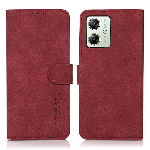 Funda de Cuero Cartera con Soporte Carcasa D01Y para Motorola Moto G54 5G Rojo