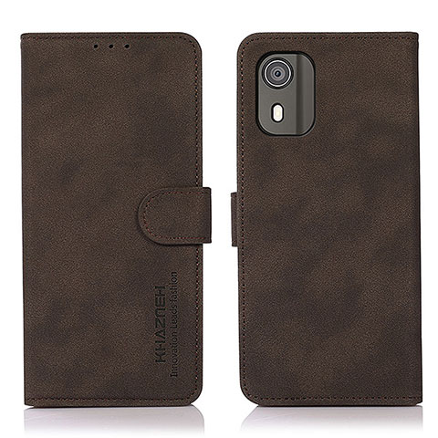 Funda de Cuero Cartera con Soporte Carcasa D01Y para Nokia C02 Marron