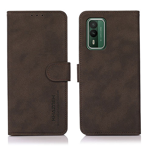 Funda de Cuero Cartera con Soporte Carcasa D01Y para Nokia XR21 Marron