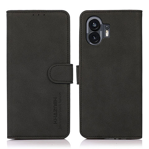 Funda de Cuero Cartera con Soporte Carcasa D01Y para Nothing Phone 2 Negro