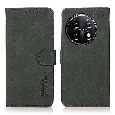 Funda de Cuero Cartera con Soporte Carcasa D01Y para OnePlus 11 5G Verde