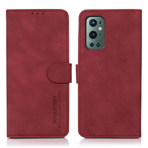 Funda de Cuero Cartera con Soporte Carcasa D01Y para OnePlus 9 Pro 5G Rojo