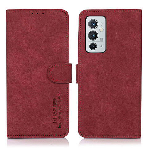 Funda de Cuero Cartera con Soporte Carcasa D01Y para OnePlus 9RT 5G Rojo