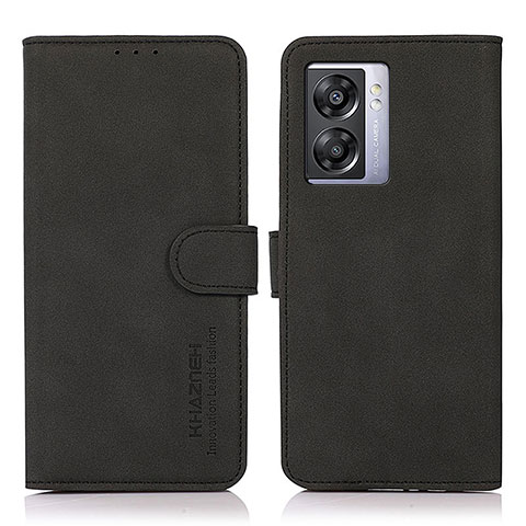 Funda de Cuero Cartera con Soporte Carcasa D01Y para Oppo A57 5G Negro