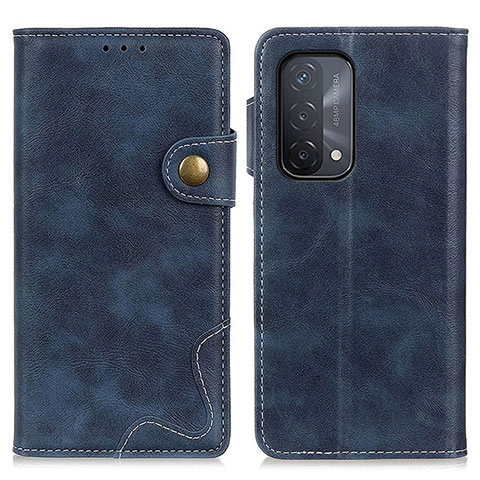 Funda de Cuero Cartera con Soporte Carcasa D01Y para Oppo A74 5G Azul