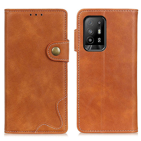 Funda de Cuero Cartera con Soporte Carcasa D01Y para Oppo A95 5G Marron