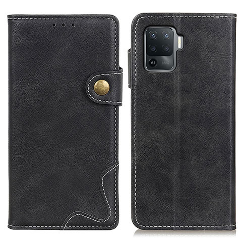 Funda de Cuero Cartera con Soporte Carcasa D01Y para Oppo F19 Pro Negro