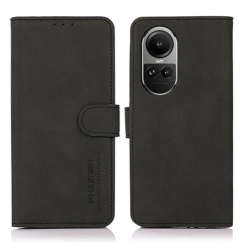 Funda de Cuero Cartera con Soporte Carcasa D01Y para Oppo Reno10 5G Negro