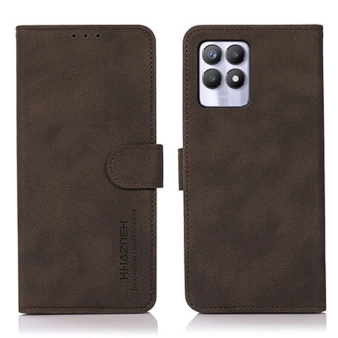 Funda de Cuero Cartera con Soporte Carcasa D01Y para Realme 8i Marron