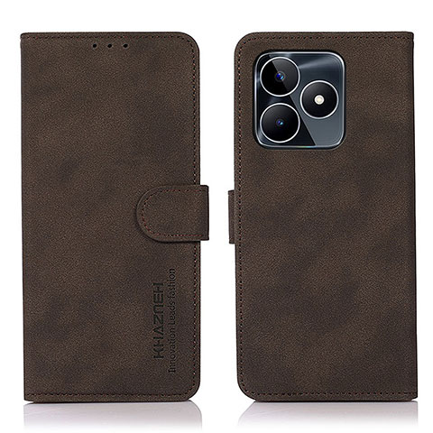 Funda de Cuero Cartera con Soporte Carcasa D01Y para Realme C67 Marron