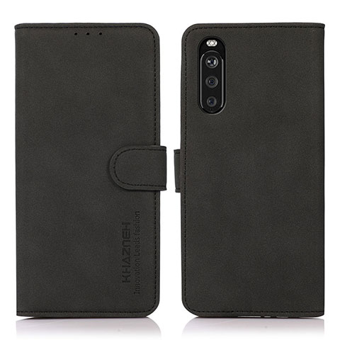 Funda de Cuero Cartera con Soporte Carcasa D01Y para Sony Xperia 10 III Lite Negro