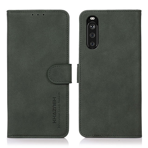 Funda de Cuero Cartera con Soporte Carcasa D01Y para Sony Xperia 10 III SOG04 Verde