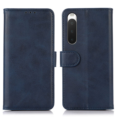 Funda de Cuero Cartera con Soporte Carcasa D01Y para Sony Xperia 10 IV SO-52C Azul