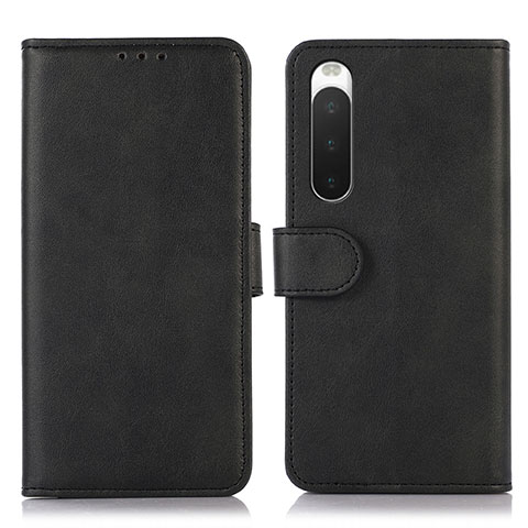 Funda de Cuero Cartera con Soporte Carcasa D01Y para Sony Xperia 10 IV SO-52C Negro