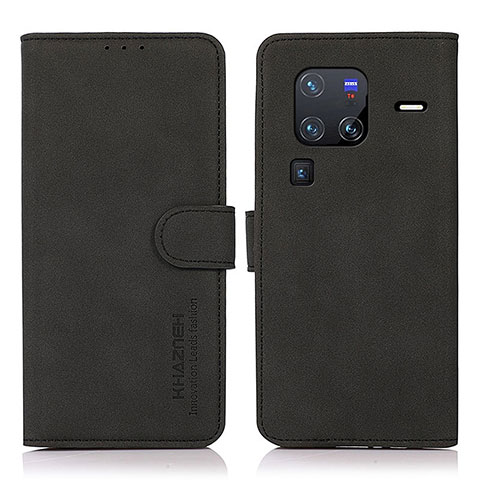 Funda de Cuero Cartera con Soporte Carcasa D01Y para Vivo X80 Pro 5G Negro