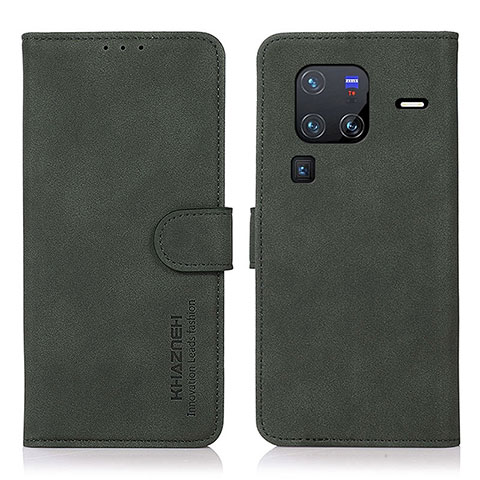 Funda de Cuero Cartera con Soporte Carcasa D01Y para Vivo X80 Pro 5G Verde