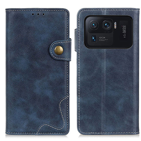 Funda de Cuero Cartera con Soporte Carcasa D01Y para Xiaomi Mi 11 Ultra 5G Azul