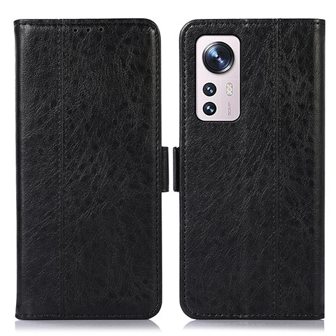 Funda de Cuero Cartera con Soporte Carcasa D01Y para Xiaomi Mi 12X 5G Negro