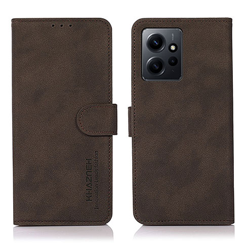 Funda de Cuero Cartera con Soporte Carcasa D01Y para Xiaomi Redmi Note 12 4G Marron