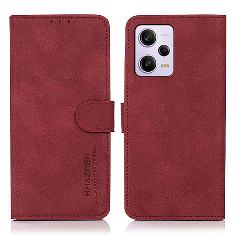 Funda de Cuero Cartera con Soporte Carcasa D01Y para Xiaomi Redmi Note 12 Pro+ Plus 5G Rojo