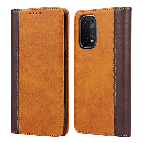 Funda de Cuero Cartera con Soporte Carcasa D02T para Oppo A93 5G Marron