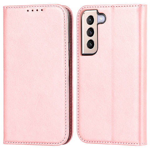 Funda de Cuero Cartera con Soporte Carcasa D03T para Samsung Galaxy S23 5G Rosa