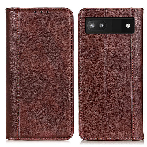 Funda de Cuero Cartera con Soporte Carcasa D03Y para Google Pixel 7a 5G Marron