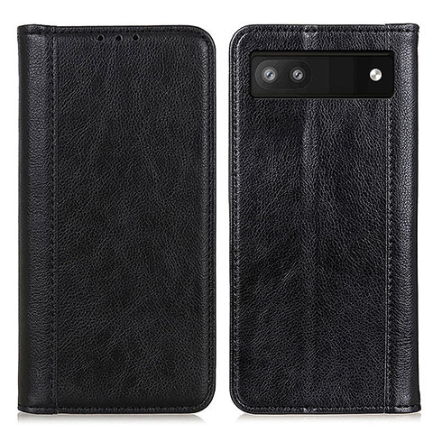 Funda de Cuero Cartera con Soporte Carcasa D03Y para Google Pixel 7a 5G Negro