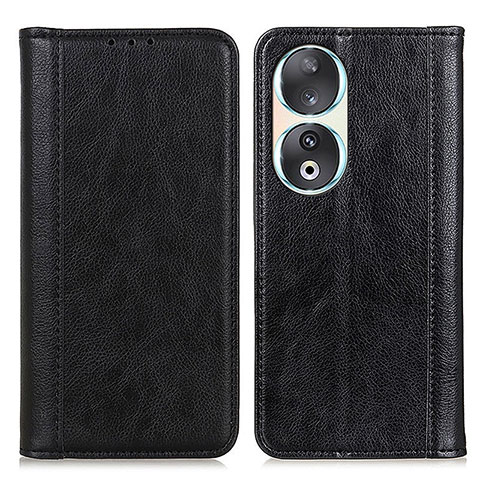 Funda de Cuero Cartera con Soporte Carcasa D03Y para Huawei Honor 90 5G Negro