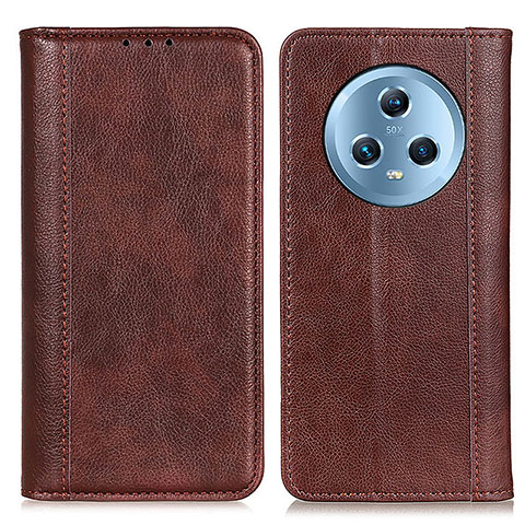 Funda de Cuero Cartera con Soporte Carcasa D03Y para Huawei Honor Magic5 5G Marron