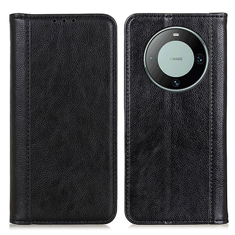 Funda de Cuero Cartera con Soporte Carcasa D03Y para Huawei Mate 60 Negro