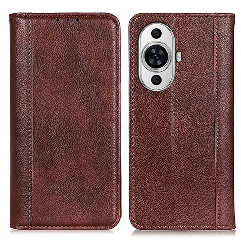 Funda de Cuero Cartera con Soporte Carcasa D03Y para Huawei Nova 11 Pro Marron