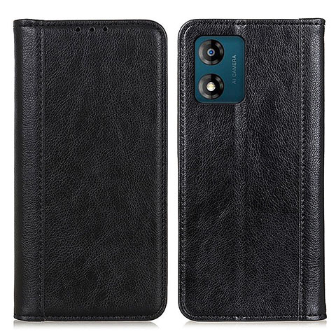 Funda de Cuero Cartera con Soporte Carcasa D03Y para Motorola Moto E13 Negro