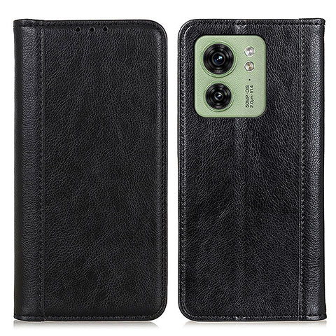 Funda de Cuero Cartera con Soporte Carcasa D03Y para Motorola Moto Edge (2023) 5G Negro