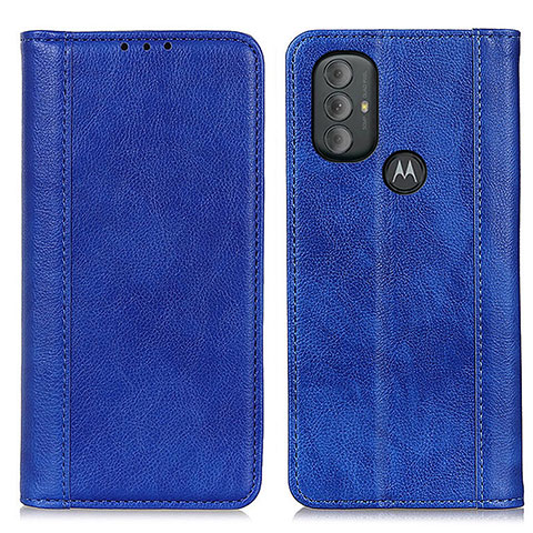 Funda de Cuero Cartera con Soporte Carcasa D03Y para Motorola Moto G Play Gen 2 Azul