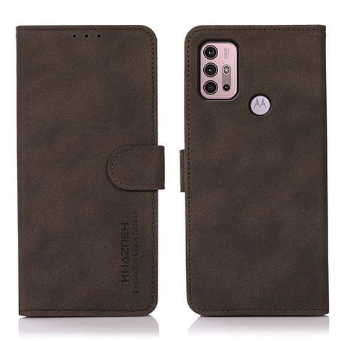 Funda de Cuero Cartera con Soporte Carcasa D03Y para Motorola Moto G10 Power Marron