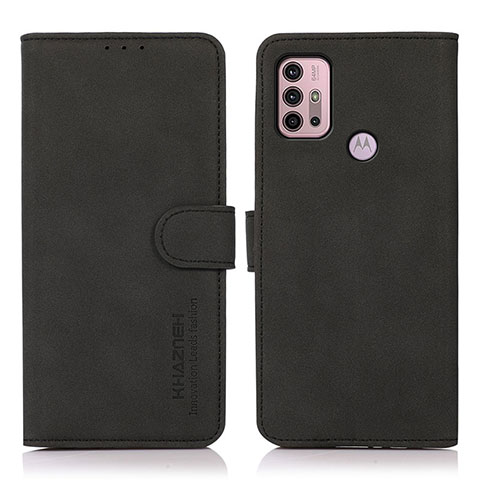 Funda de Cuero Cartera con Soporte Carcasa D03Y para Motorola Moto G20 Negro