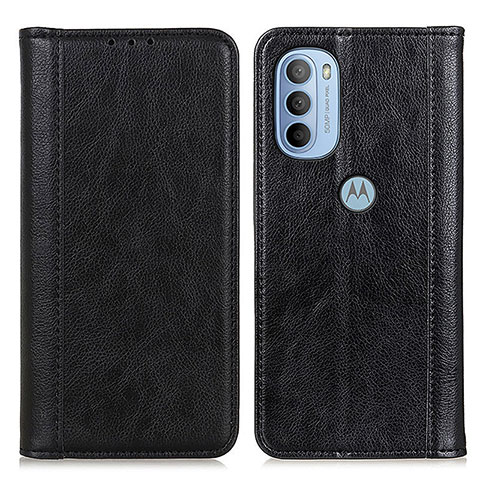 Funda de Cuero Cartera con Soporte Carcasa D03Y para Motorola Moto G31 Negro